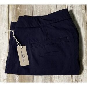 NWT Tommy Bahama Active Women's Navy Blue Pleated‎ Front Shorts Size Large